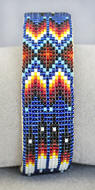 a1775 Clear royal/flame feather/arrow cuff bracelet