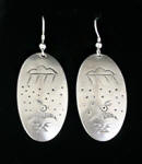 a1819 Sterling Cloud and Thunderbird dangle earrings