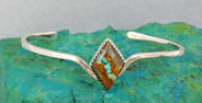 a2228 Kewa sterling and boulder Rooyston turquoise bracelet