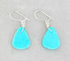 a2460 Blue turquoise teardrop dangle earrings