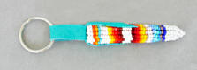 a2680 White/rainbow beaded corn key holder
