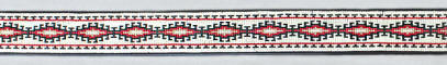 a3361 Bone/multi coal mine mesa pattern bead belt size 36