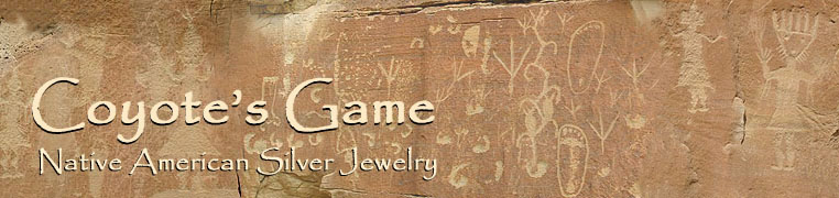 Coyote's Game Native American Silver Jewelry, 
                             Bead Work & Crafts, Native American Silver Jewelry logo  © Coyote's Game 2006