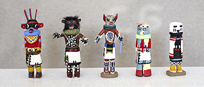 photo of miniature Navajo-made kachinas copyright 2017 LDE